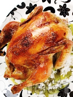 Печено пиле със сметана, мед и горчица  на фурна - снимка на рецептата